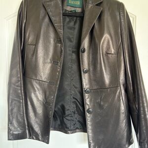 Danier Black Leather Blazer Jacket